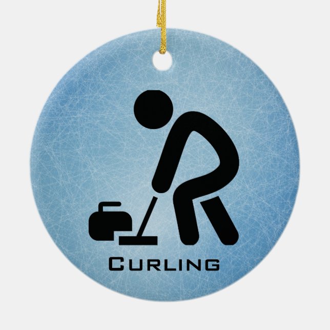 Ornement de curling personnalisé (Dos)