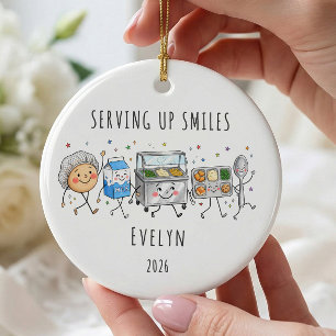 Ornement de dame de déjeuner Sourire