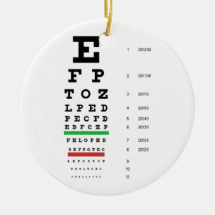 Ornement de diagramme d'oeil de Snellen