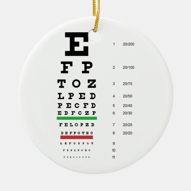 Ornement de diagramme d'oeil de Snellen (Devant)
