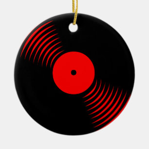 Ornement de disque vinyle rétro Corey Tiger 80s