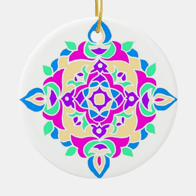 Ornement de Diwali avec le motif de Rangoli (Devant)