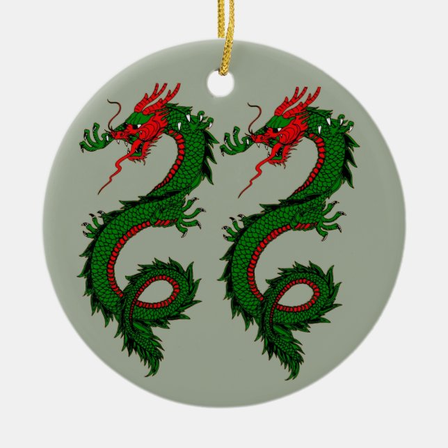Ornement de dragon chinois (Devant)