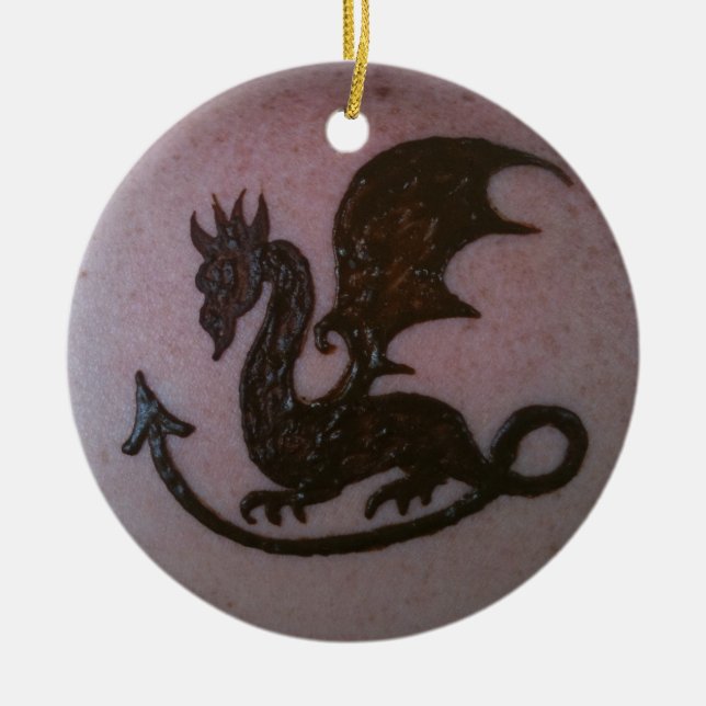 Ornement de dragon de henné (Devant)