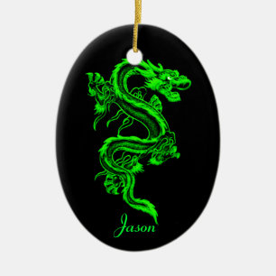 Ornement de dragon vert