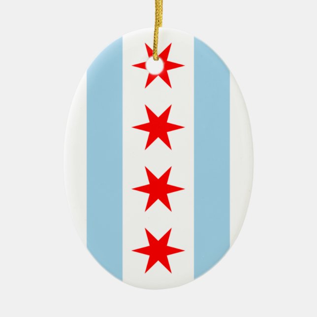 Ornement de drapeau de Chicago (Devant)