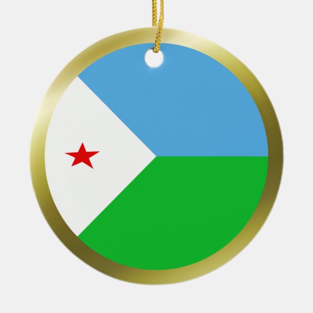 Ornement de drapeau de Djibouti (Devant)