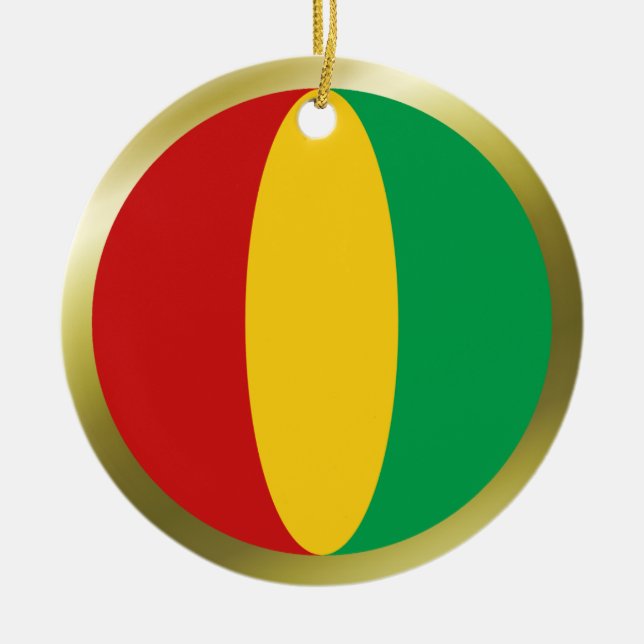 Ornement de drapeau de Guinée-Conakry (Devant)