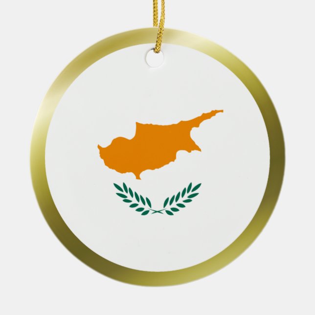 Ornement de drapeau de la Chypre (Devant)