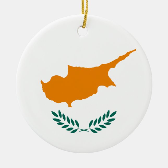 Ornement de drapeau de la Chypre (Devant)