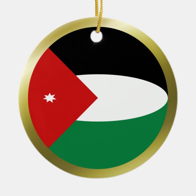 Ornement de drapeau de la Jordanie (Devant)