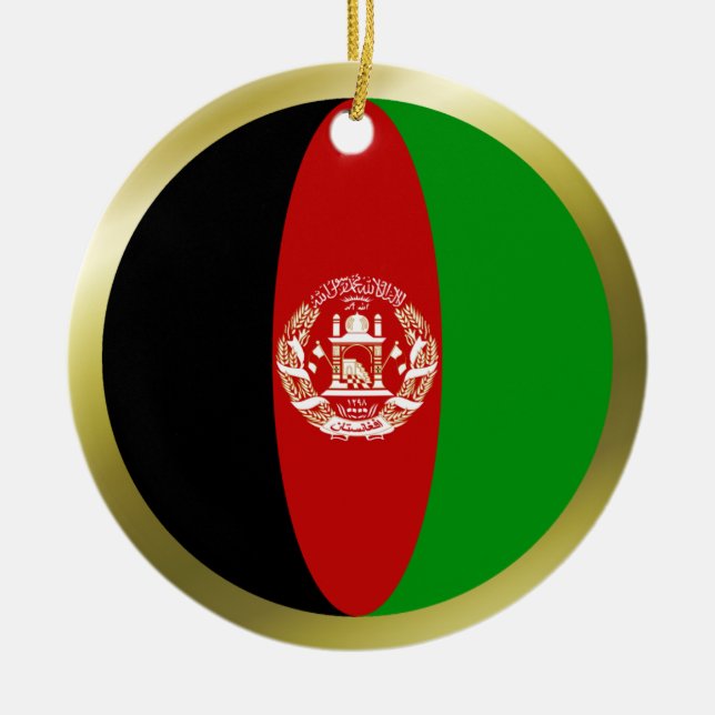 Ornement de drapeau de l'Afghanistan (Devant)