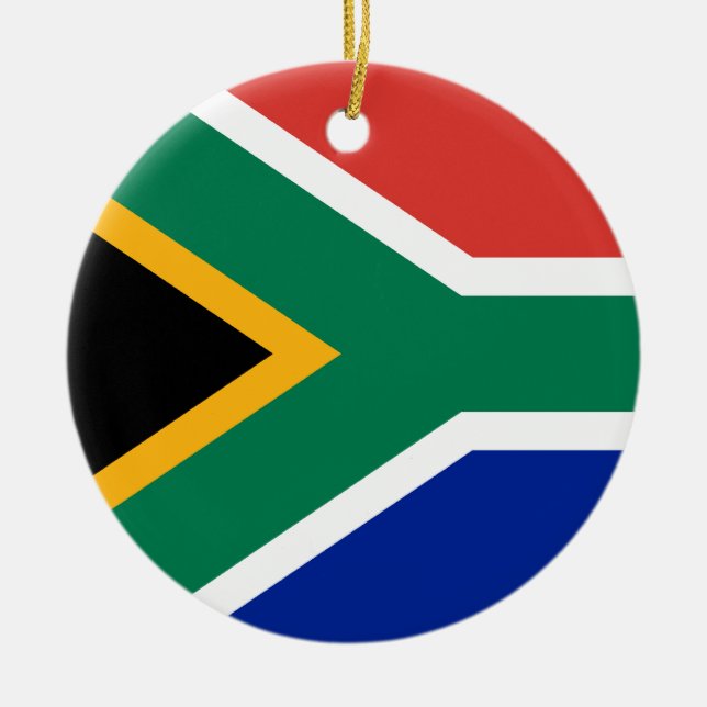 Ornement de drapeau de l'Afrique du Sud (Devant)