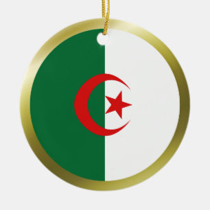 Ornement de drapeau de l'Algérie