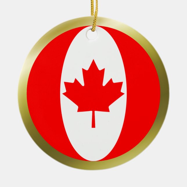 Ornement de drapeau du Canada (Devant)