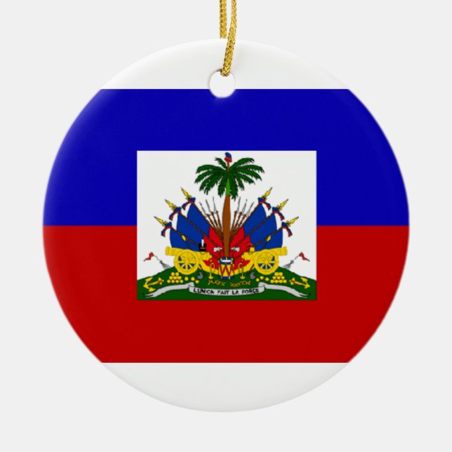 ORNEMENT DE DRAPEAU DU HAÏTI (Devant)