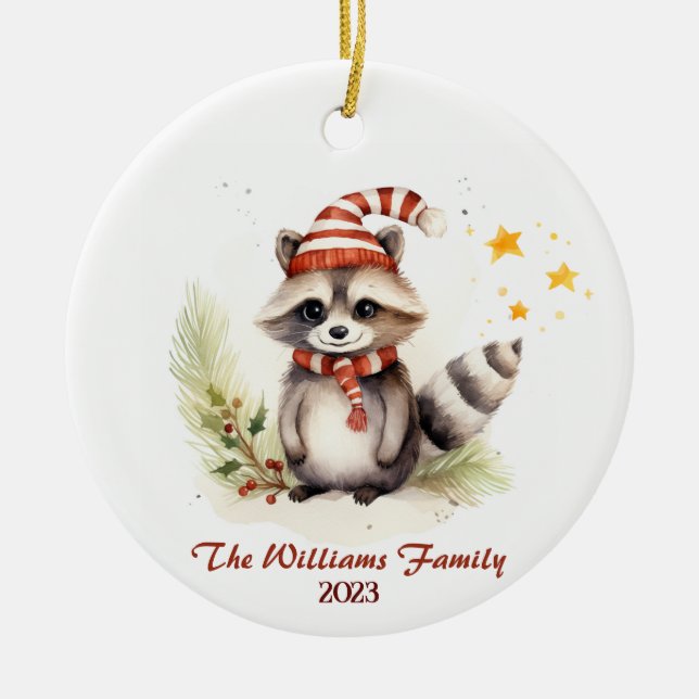 Ornement de famille de Noël Racon (Devant)