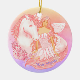 Ornement de fées et de licorne