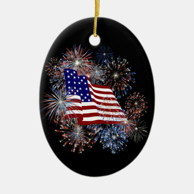 Ornement de feux d'artifice de drapeau américain (Devant)