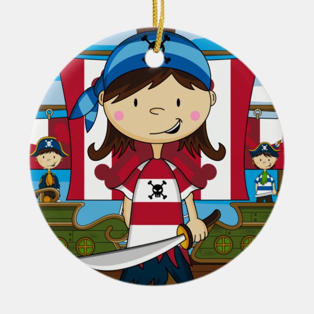 Ornement de fille de pirate (Devant)