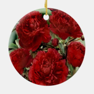 Ornement de fleurs de carnation rouge