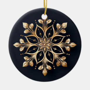 Ornement de fleurs dorées