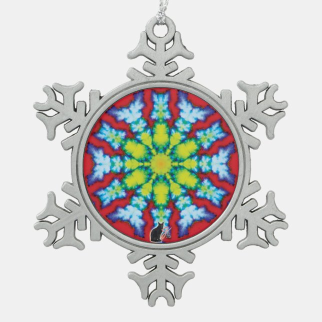 Ornement de flocage de flocon de neige Kaleidoscop (Devant)