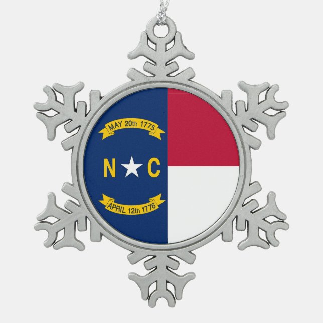 Ornement de flocon de neige avec drapeau de Caroli (Devant)