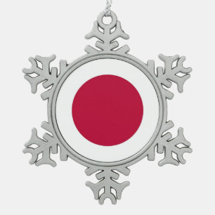 Ornement de flocon de neige avec drapeau du Japon