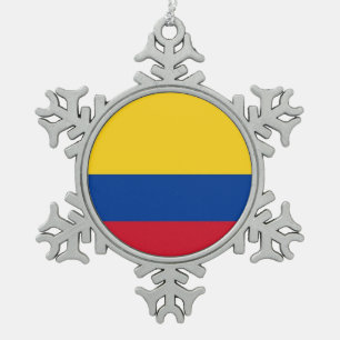 Ornement de flocon de neige avec le drapeau de la
