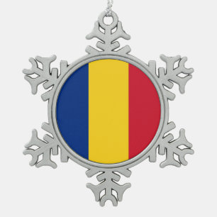 Ornement de flocon de neige avec le drapeau de la