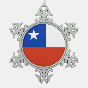 Ornement de flocon de neige avec le drapeau du