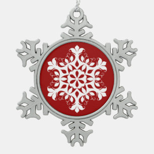 Ornement de flocon de neige blanc