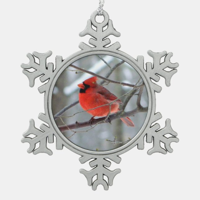 Ornement de flocon de neige cardinal (Devant)