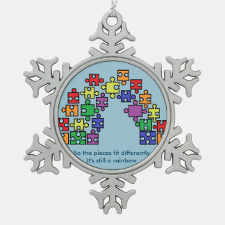 Ornement de flocon de neige d'arc-en-ciel de