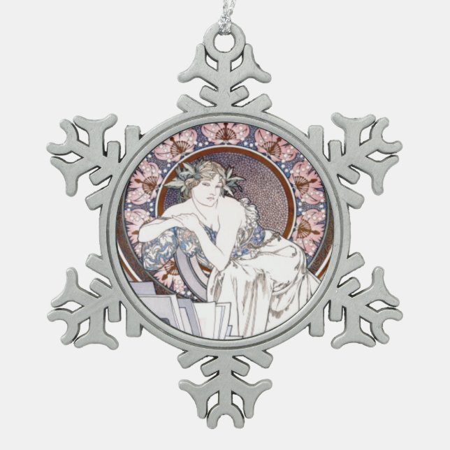 Ornement de flocon de neige d'artiste de Nouveau (Devant)
