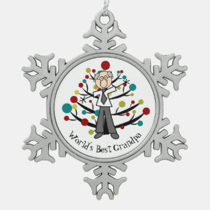 Ornement de flocon de neige de BestGrandpa du