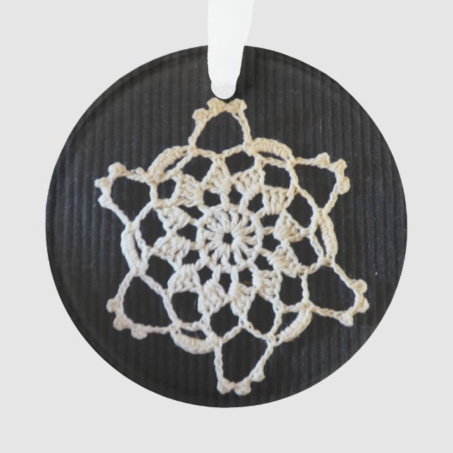 Ornement de flocon de neige de crochet (devant)