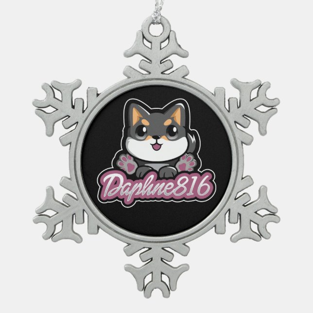 Ornement de flocon de neige de Daphne 816 (Devant)