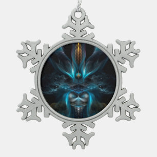 Ornement de flocon de neige de l'art fractal de Pe