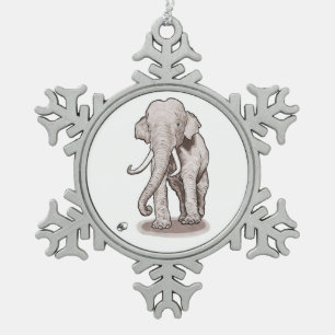 Ornement de flocon de neige d'éléphant de