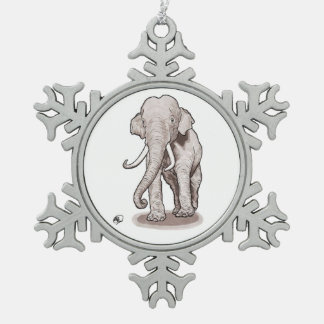Ornement de flocon de neige d'éléphant de