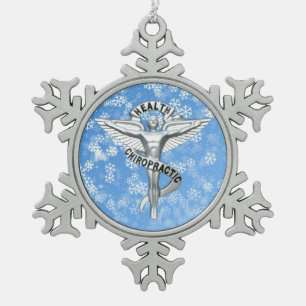 Ornement de flocon de neige d'étain d'emblème de