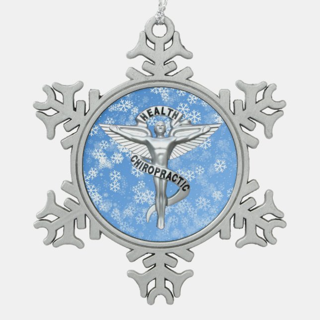 Ornement de flocon de neige d'étain d'emblème de (Devant)