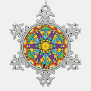 Ornement de flocon de neige du kaléidoscope phylac