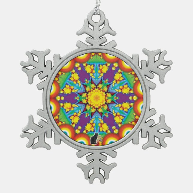 Ornement de flocon de neige du kaléidoscope phylac (Devant)
