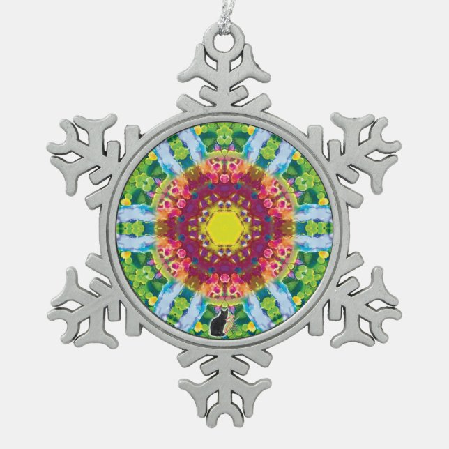 Ornement de flocon de neige granulaire de Kaleidos (Devant)