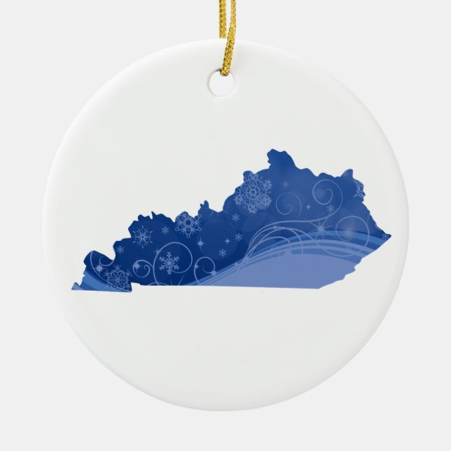 Ornement de flocons de neige du Kentucky (Devant)