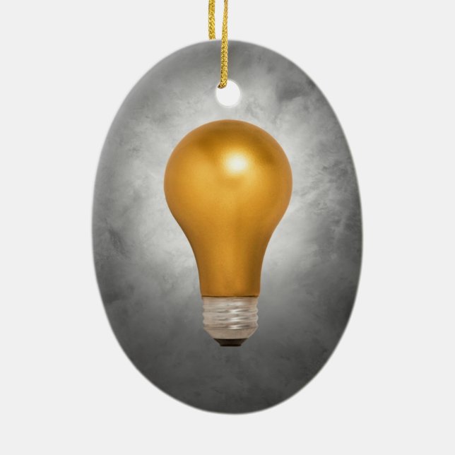 Ornement de flottement d'ampoule d'or (Dos)