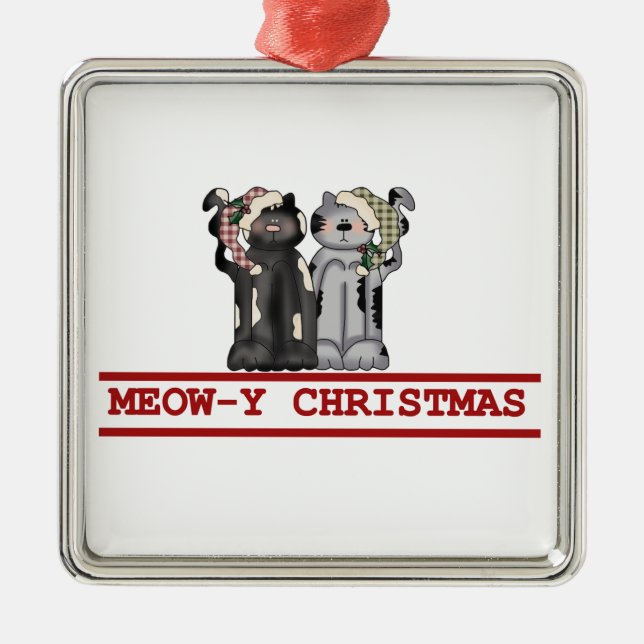 Ornement de garde de Noël de Meow-y (Devant)